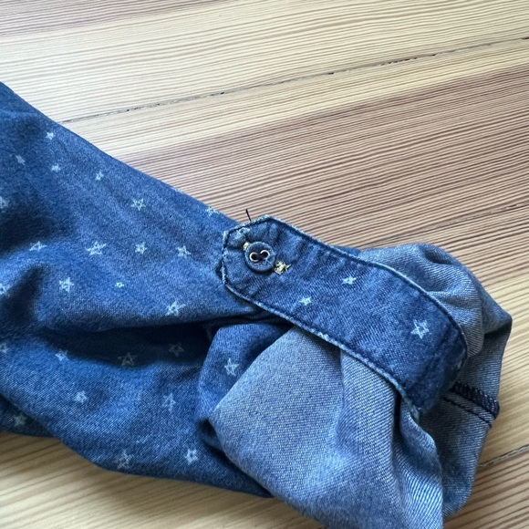 EGG denim star print dress EUC sz 7 - Picture 6 of 6